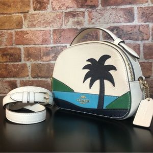 COACH Serena Palm Tree Sunset Satchel